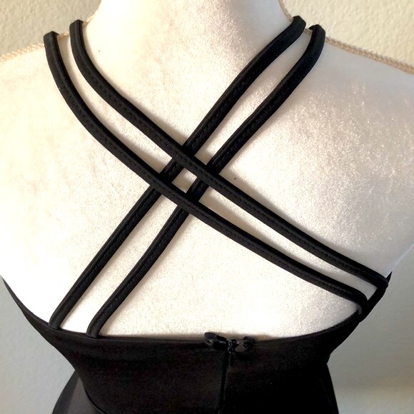 New (NWOT) Glam Black Skater Dress - Picture 3 of 5